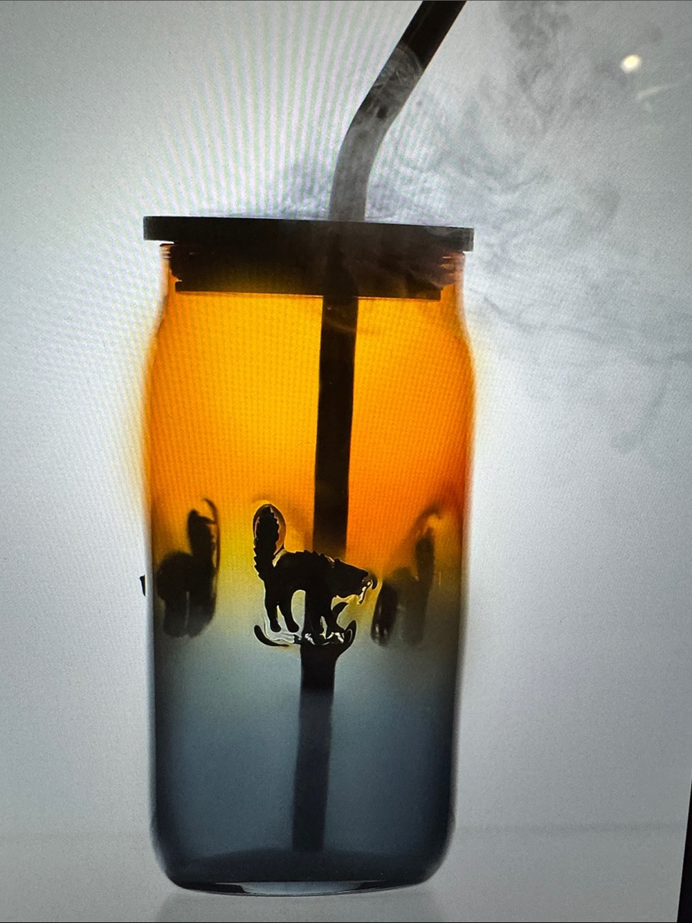 Anthropologie Mystic Halloween Icon Juice Glass Tumbler with Lid